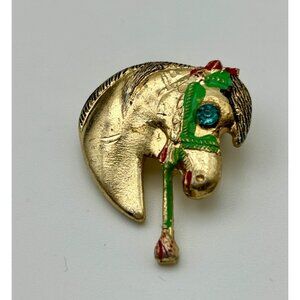 1950s Horse Head Enamel Scatter Pin-Hong Kong-Rare Estate Find